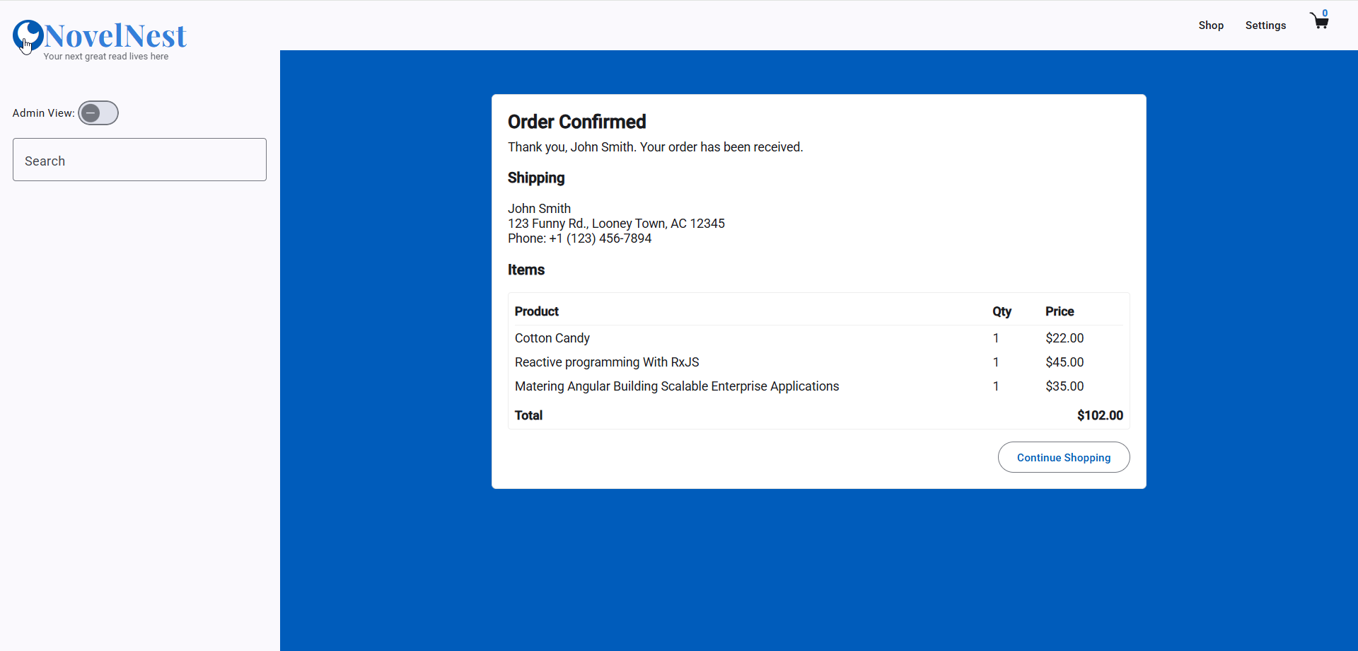 Order Confirmed