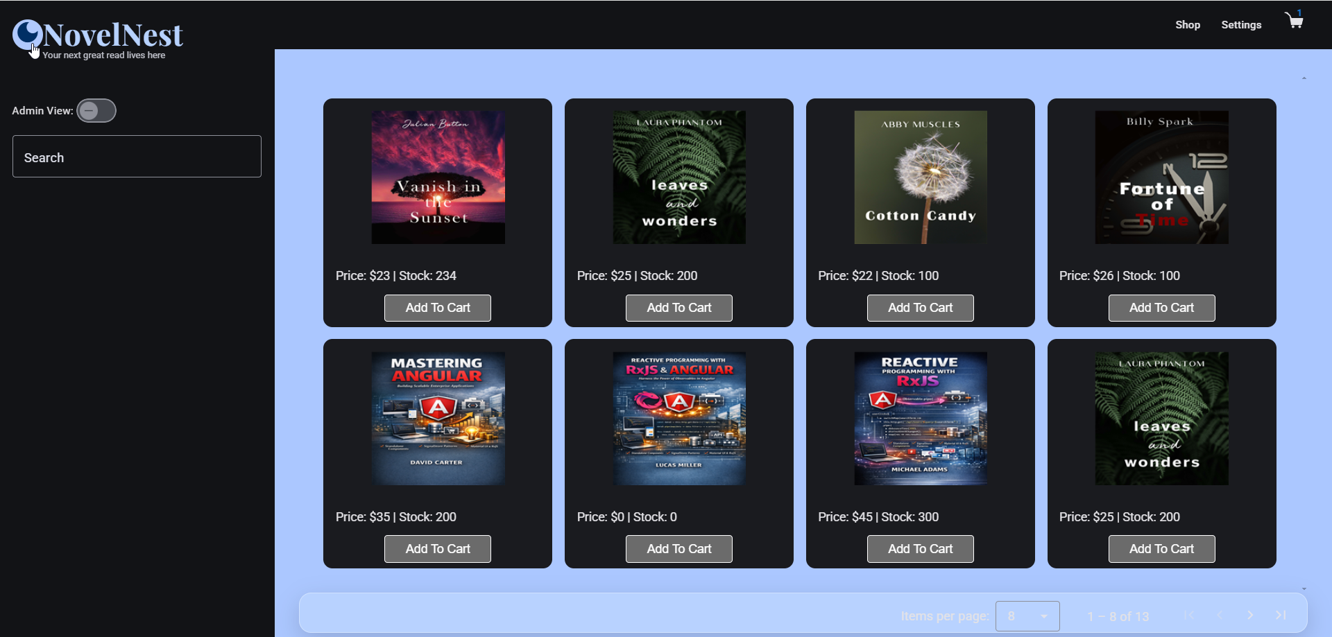 Shop dark